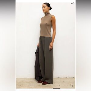 Leset Lauren Sleeveless Turtleneck In Walnut Sz XS